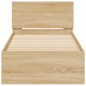 vidaXL Cama con cabecero madera de ingeniería roble Sonoma 90x200 cm vidaXL Cama con cabecero madera de ingeniería roble Sonoma 90x200 cm