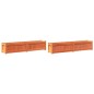 vidaXL Jardineras de exterior 2 uds madera maciza de pino marrón cera vidaXL Jardineras de exterior 2 uds madera maciza de pino marrón cera