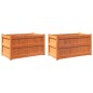 vidaXL Jardineras de exterior 2 uds madera maciza de pino marrón cera vidaXL Jardineras de exterior 2 uds madera maciza de pino marrón cera