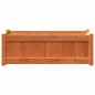 vidaXL Jardinera exterior madera maciza pino marrón cera 90x31x31 cm vidaXL Jardinera exterior madera maciza pino marrón cera 90x31x31 cm