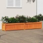 vidaXL Jardinera exterior madera maciza pino marrón cera 180x31x31 cm vidaXL Jardinera exterior madera maciza pino marrón cera 180x31x31 cm
