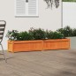 vidaXL Jardinera exterior madera maciza pino marrón cera 180x31x31 cm vidaXL Jardinera exterior madera maciza pino marrón cera 180x31x31 cm