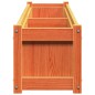 vidaXL Jardinera exterior madera maciza pino marrón cera 180x31x31 cm vidaXL Jardinera exterior madera maciza pino marrón cera 180x31x31 cm