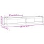 vidaXL Jardinera exterior madera maciza pino marrón cera 180x31x31 cm vidaXL Jardinera exterior madera maciza pino marrón cera 180x31x31 cm