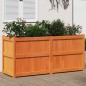 vidaXL Jardinera exterior madera maciza pino marrón cera 150x50x70 cm vidaXL Jardinera exterior madera maciza pino marrón cera 150x50x70 cm