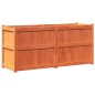 vidaXL Jardinera exterior madera maciza pino marrón cera 150x50x70 cm vidaXL Jardinera exterior madera maciza pino marrón cera 150x50x70 cm