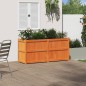 vidaXL Jardinera exterior madera maciza pino marrón cera 150x50x70 cm vidaXL Jardinera exterior madera maciza pino marrón cera 150x50x70 cm
