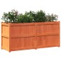 vidaXL Jardinera exterior madera maciza pino marrón cera 150x50x70 cm vidaXL Jardinera exterior madera maciza pino marrón cera 150x50x70 cm