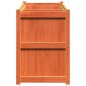 vidaXL Jardinera exterior madera maciza pino marrón cera 150x50x70 cm vidaXL Jardinera exterior madera maciza pino marrón cera 150x50x70 cm