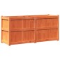 vidaXL Jardinera exterior madera maciza pino marrón cera 150x50x70 cm vidaXL Jardinera exterior madera maciza pino marrón cera 150x50x70 cm