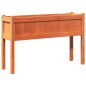 vidaXL Jardinera con patas madera maciza pino marrón cera 110x31x70 cm vidaXL Jardinera con patas madera maciza pino marrón cera 110x31x70 cm