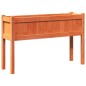 vidaXL Jardinera con patas madera maciza pino marrón cera 110x31x70 cm vidaXL Jardinera con patas madera maciza pino marrón cera 110x31x70 cm