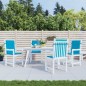 vidaXL Cojín silla jardín respaldo bajo 4 uds tela Oxford azul vidaXL Cojín silla jardín respaldo bajo 4 uds tela Oxford azul