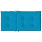 vidaXL Cojín silla jardín respaldo bajo 4 uds tela Oxford azul vidaXL Cojín silla jardín respaldo bajo 4 uds tela Oxford azul