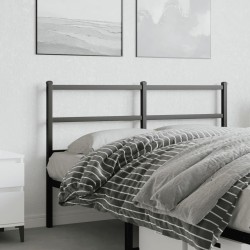 vidaXL Cabecero de metal negro 135 cm