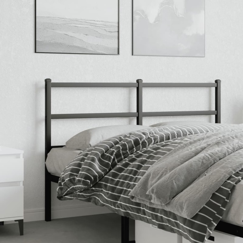 vidaXL Cabecero de metal negro 135 cm vidaXL Cabecero de metal negro 135 cm