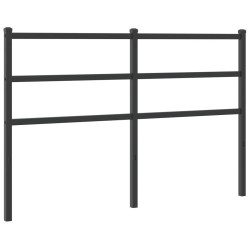 vidaXL Cabecero de metal negro 135 cm