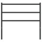 vidaXL Cabecero de metal negro 107 cm vidaXL Cabecero de metal negro 107 cm