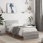 vidaXL Cama con cabecero madera de ingeniería gris Sonoma 75x190 cm vidaXL Cama con cabecero madera de ingeniería gris Sonoma 75x190 cm