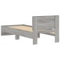 vidaXL Cama con cabecero madera de ingeniería gris Sonoma 75x190 cm vidaXL Cama con cabecero madera de ingeniería gris Sonoma 75x190 cm