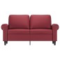 vidaXL Sofá de 2 plazas de cuero sintético rojo vino 120 cm