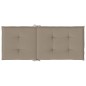 vidaXL Cojín silla de jardín respaldo alto 4 uds tela taupé 120x50x3cm vidaXL Cojín silla de jardín respaldo alto 4 uds tela taupé 120x50x3cm