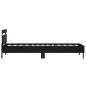 vidaXL Estructura de cama con cabecero y luces LED negro 100x200 cm vidaXL Estructura de cama con cabecero y luces LED negro 100x200 cm