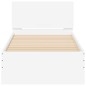 vidaXL Estructura de cama con cabecero y luces LED blanco 90x200 cm vidaXL Estructura de cama con cabecero y luces LED blanco 90x200 cm