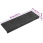 vidaXL Alfombrillas de escalera 10 unidades gris 65x21x4 cm vidaXL Alfombrillas de escalera 10 unidades gris 65x21x4 cm