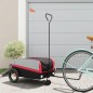 vidaXL Remolque para bicicleta hierro negro y rojo 30 kg vidaXL Remolque para bicicleta hierro negro y rojo 30 kg