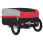 vidaXL Remolque para bicicleta hierro negro y rojo 30 kg vidaXL Remolque para bicicleta hierro negro y rojo 30 kg