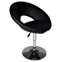 vidaXL Taburete de bar cuero sintético negro