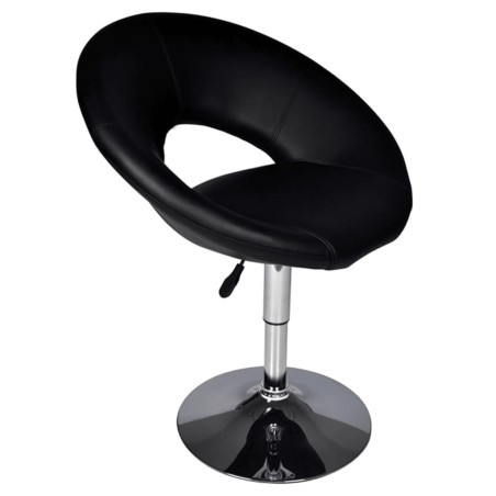 vidaXL Taburete de bar cuero sintético negro