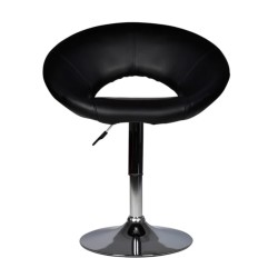vidaXL Taburete de bar cuero sintético negro