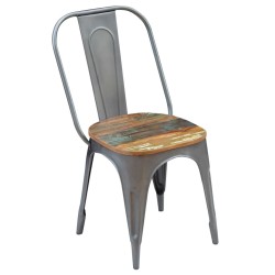 vidaXL Sillas de comedor 2 unidades madera maciza reciclada