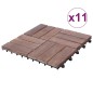 vidaXL Baldosas de terraza 11 uds madera maciza reciclada 30x30 cm vidaXL Baldosas de terraza 11 uds madera maciza reciclada 30x30 cm