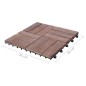 vidaXL Baldosas de terraza 11 uds madera maciza reciclada 30x30 cm vidaXL Baldosas de terraza 11 uds madera maciza reciclada 30x30 cm