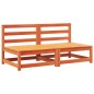 vidaXL Sofás jardín cojines sin reposabrazos 2 uds madera marrón cera vidaXL Sofás jardín cojines sin reposabrazos 2 uds madera marrón cera