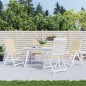 vidaXL Cojín silla de jardín respaldo alto 4 uds tela beige 120x50x3cm vidaXL Cojín silla de jardín respaldo alto 4 uds tela beige 120x50x3cm