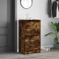 vidaXL Mueble zapatero 2 cajones abatibles roble ahumado 60x42x108 cm vidaXL Mueble zapatero 2 cajones abatibles roble ahumado 60x42x108 cm