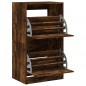 vidaXL Mueble zapatero 2 cajones abatibles roble ahumado 60x42x108 cm vidaXL Mueble zapatero 2 cajones abatibles roble ahumado 60x42x108 cm