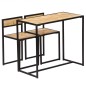 vidaXL Conjunto de comedor de 3 piezas madera maciza de mango vidaXL Conjunto de comedor de 3 piezas madera maciza de mango