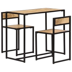 vidaXL Conjunto de comedor de 3 piezas madera maciza de mango