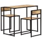 vidaXL Conjunto de comedor de 3 piezas madera maciza de mango vidaXL Conjunto de comedor de 3 piezas madera maciza de mango