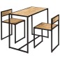 vidaXL Conjunto de comedor de 3 piezas madera maciza de mango vidaXL Conjunto de comedor de 3 piezas madera maciza de mango