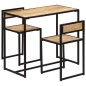 vidaXL Conjunto de comedor de 3 piezas madera maciza de mango vidaXL Conjunto de comedor de 3 piezas madera maciza de mango