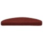 vidaXL Alfombrilla autoadhesiva de escalera 5 uds 65x21x4 cm roja