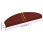 vidaXL Alfombrilla autoadhesiva de escalera 5 uds 65x21x4 cm roja