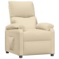 vidaXL Sillón reclinable de tela crema