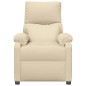 vidaXL Sillón reclinable de tela crema
